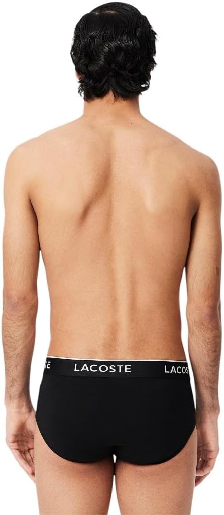 Трусы Lacoste, мужские, хлопковые стрейч, черный — фото 3
