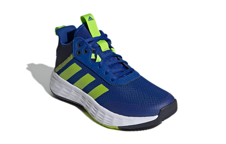 Баскетбольные кроссовки OwnTheGame 2.0 для детей, низкие, синие/зеленые Adidas — фото 2