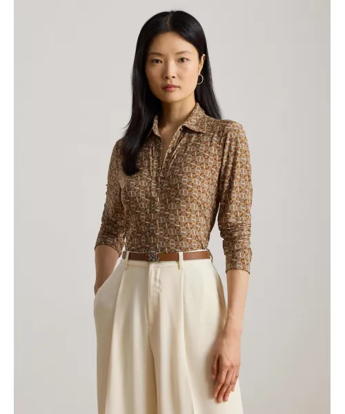 

Рубашка Slim fit Lauren Ralph Lauren, коричневый