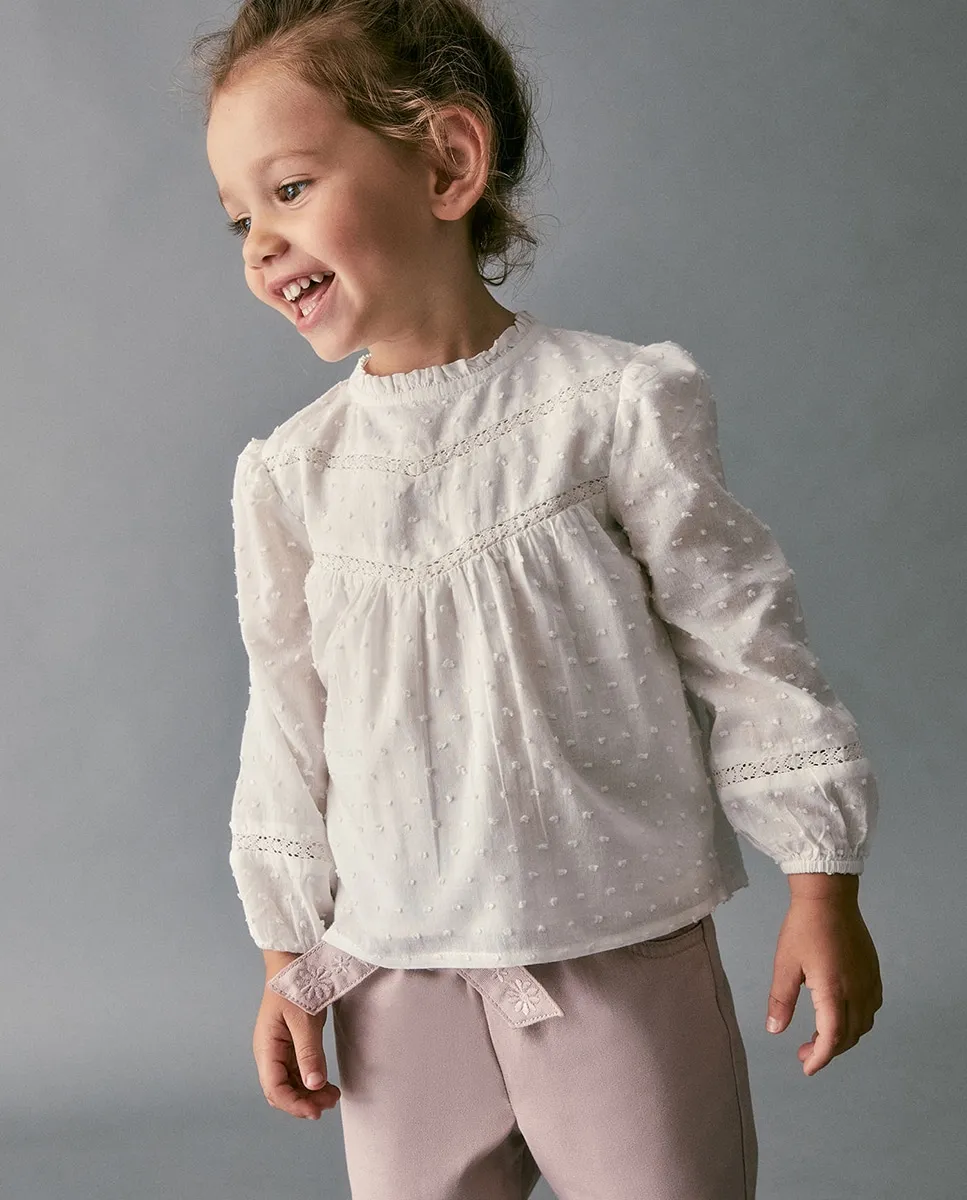 

Брюки из хлопка с поясом Sfera, сиреневый