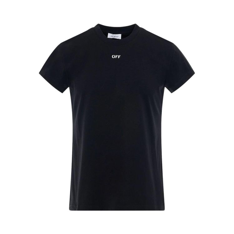 

Футболка Off-White Off Stamp Shaped Tee 'Black/White', черный