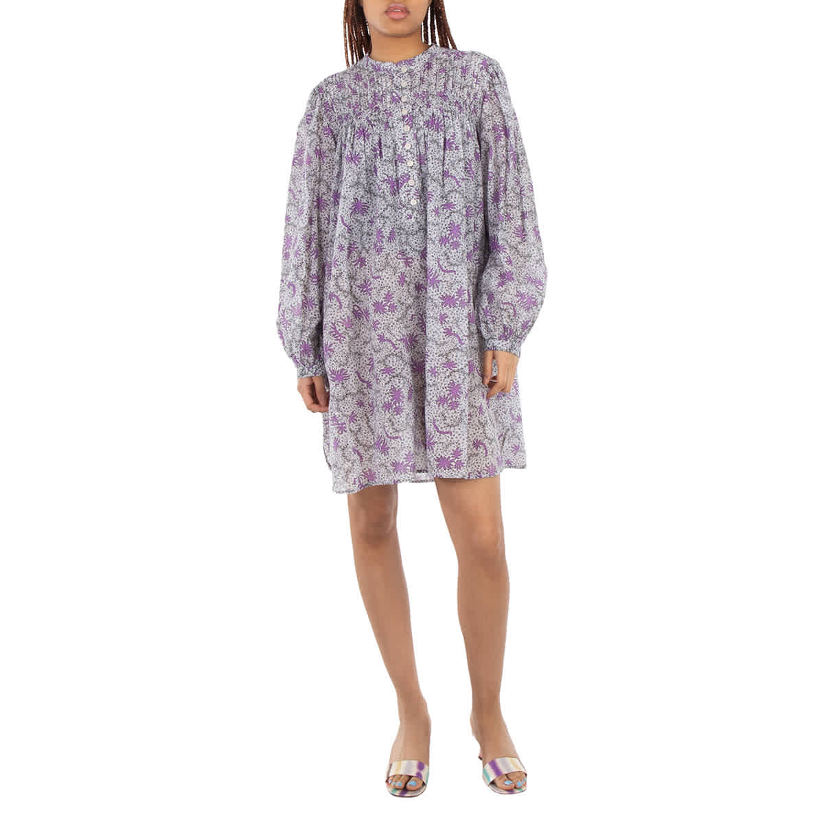 

Платье Isabel Marant Etoile Danael с присборенной юбкой, кремовый/сиреневый