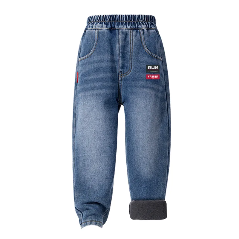 Детские джинсы Moderate WARRIOR, [Fleece-Lined]Denim Blue/H Red Black Square K