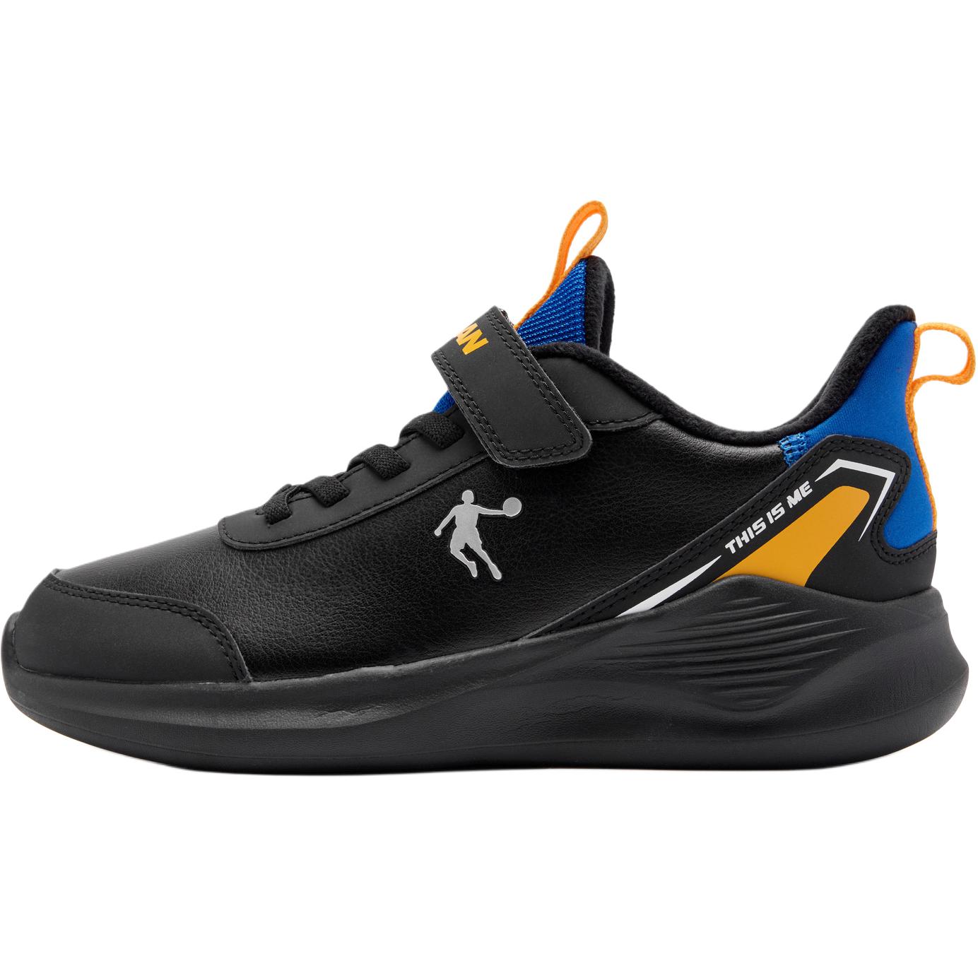 

QIAODAN Антискользящие износостойкие детские хлопковые туфли Black Blue Teenagers