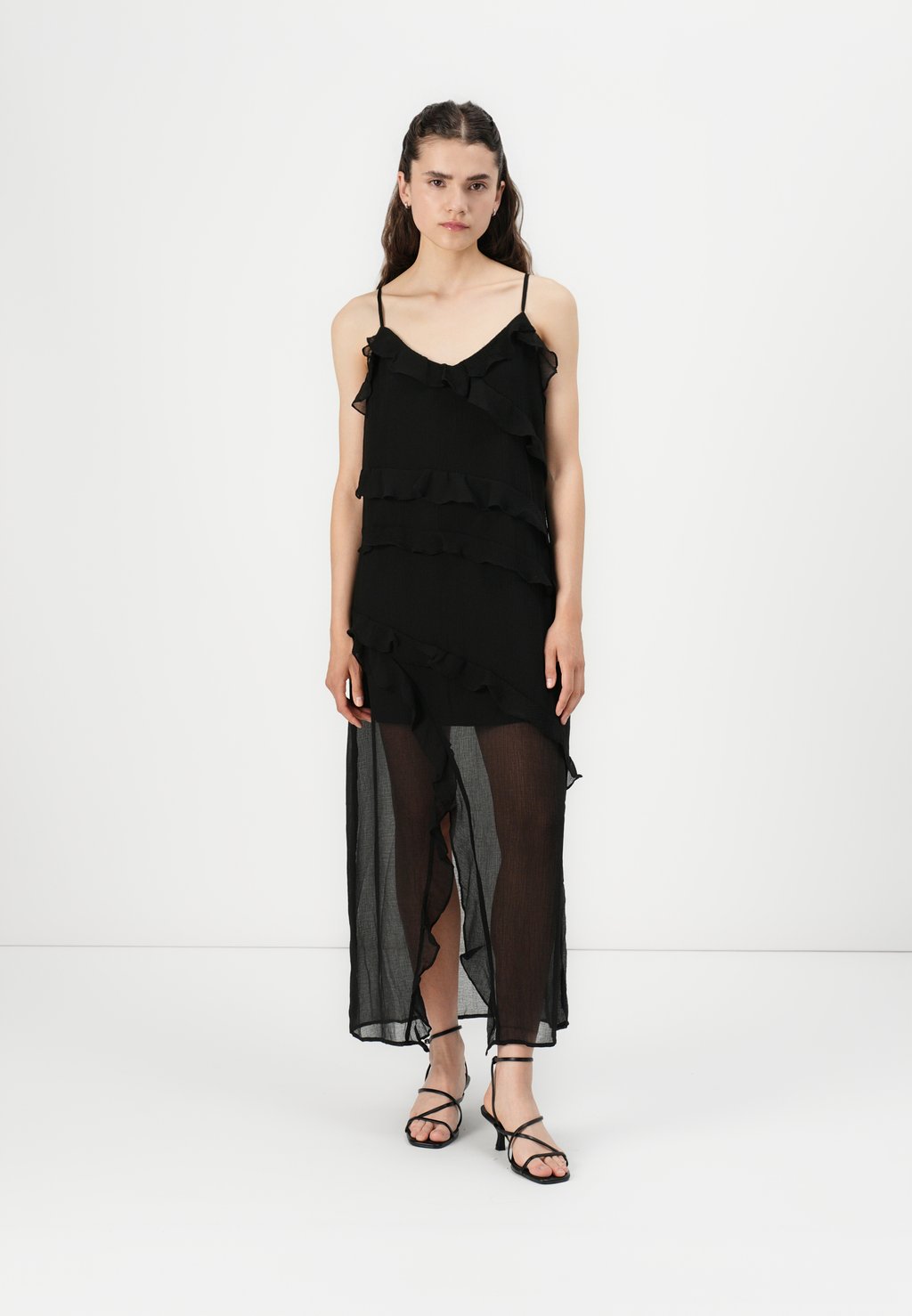 

Коктейльное/вечернее платье ONLSINE LIFE STRAP FRILL LONG DRESS ONLY, черный