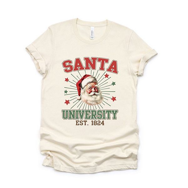 

Футболка с принтом Santa university stars Simply Sage Market, Cream, Зеленый, Футболка с принтом Santa university stars Simply Sage Market, Cream