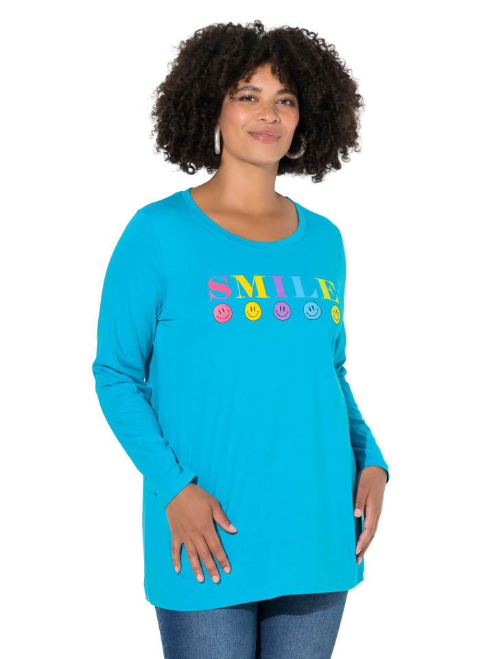 

Angel of Style Футболка с длинными рукавами темно-бирюзового цвета