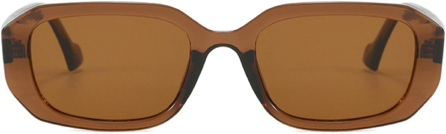 

Модные солнцезащитные очки в форме многоугольника и прямоугольника для женщин, ретро-очки с градиентным переходом, защита от УФ-излучения UV400 для мужчин, сине-зеленые солнцезащитные очки mincl, Brown