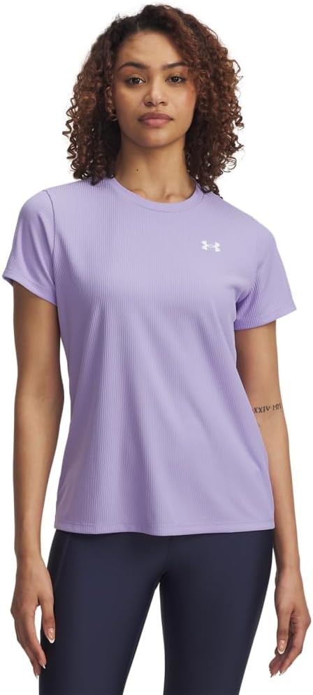 

Under Armour женская футболка Tech Ribbed с коротким рукавом, (538) Transparent/White, Белый, Under Armour женская футболка Tech Ribbed с коротким рукавом, (538) Transparent/White