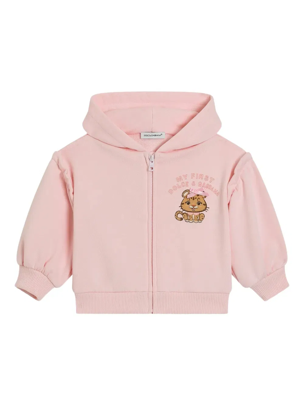 Худи с животным принтом Dolce & Gabbana Kids, розовый