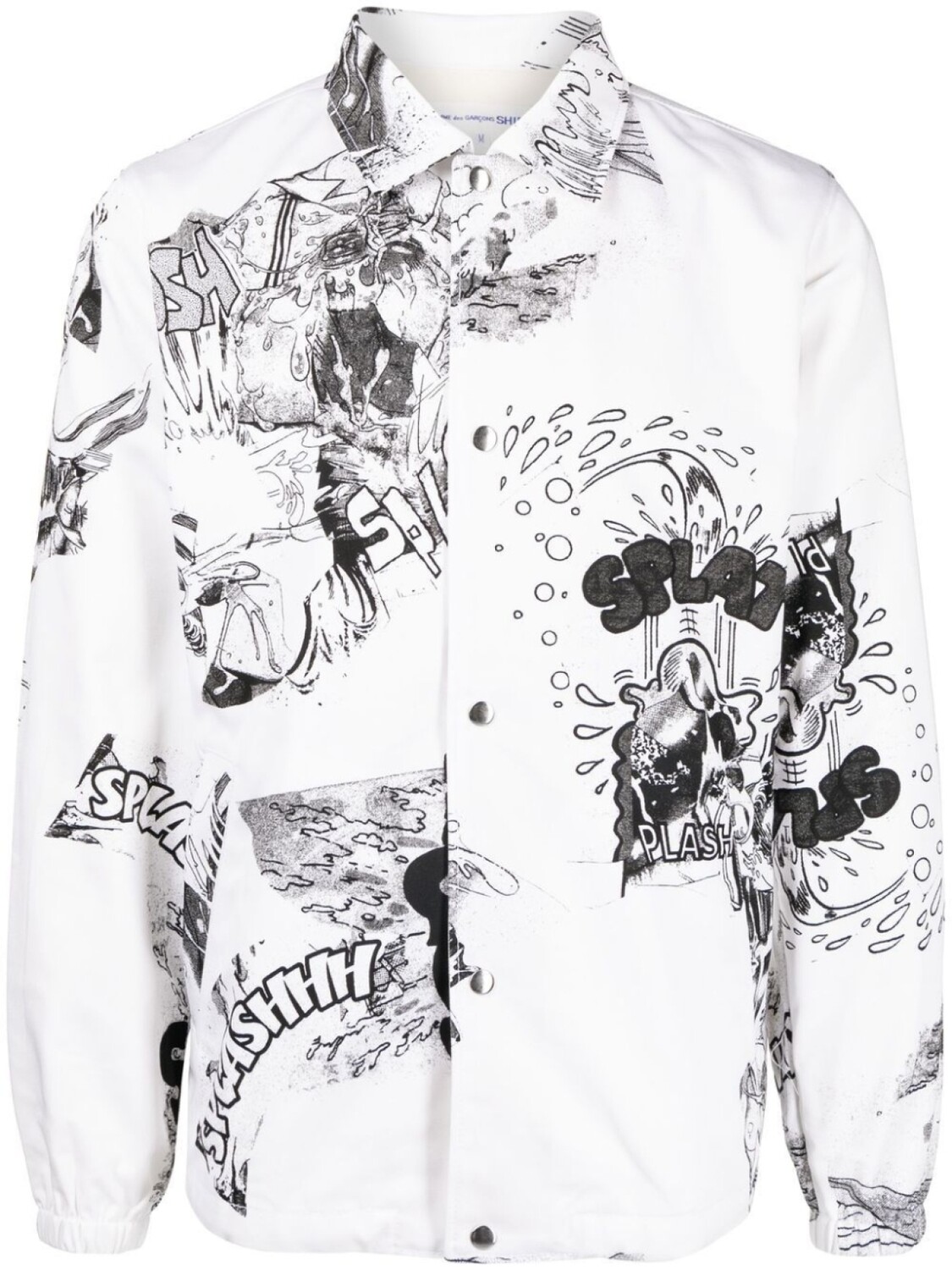 

Comme Des Garçons Shirt куртка-рубашка с графичным принтом, белый