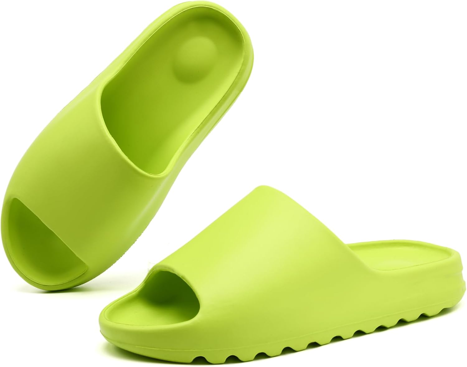 

Сандалии Cloud Slides для женщин и мужчин, домашние тапочки-подушечки, садовая обувь с открытым носком, женские сандалии, мягкие и легкие тапочки для душа для дома и улицы Shoquis, зеленый
