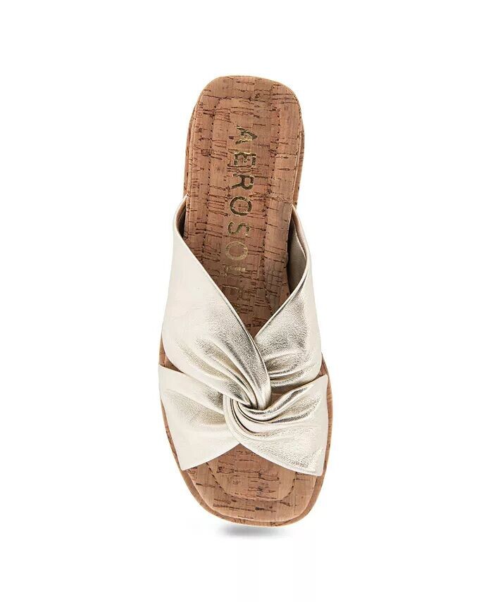Женские шлепанцы на танкетке Brady с короткими рукавами Aerosoles, желтый — фото 4