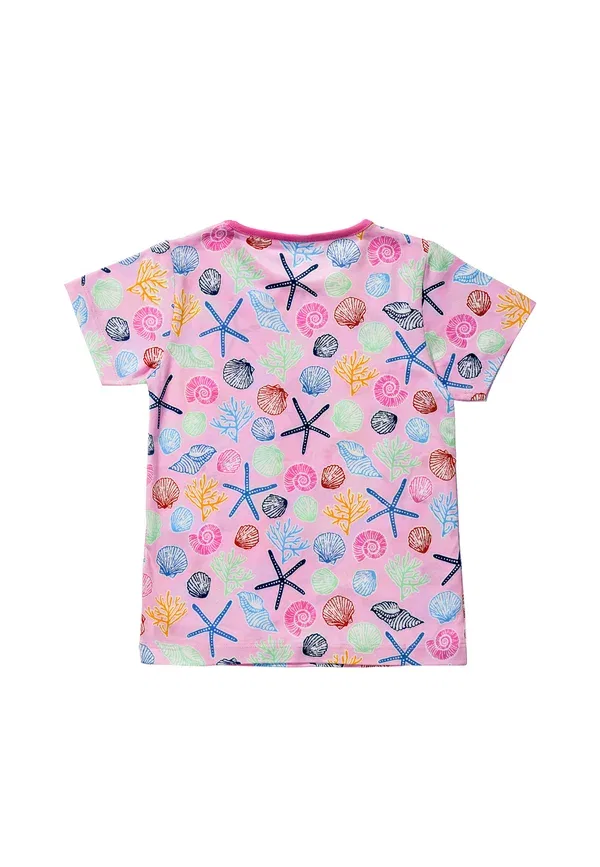 Футболка Villervalla 0079mpa print t-shirt, цвет морская раковина — фото 2