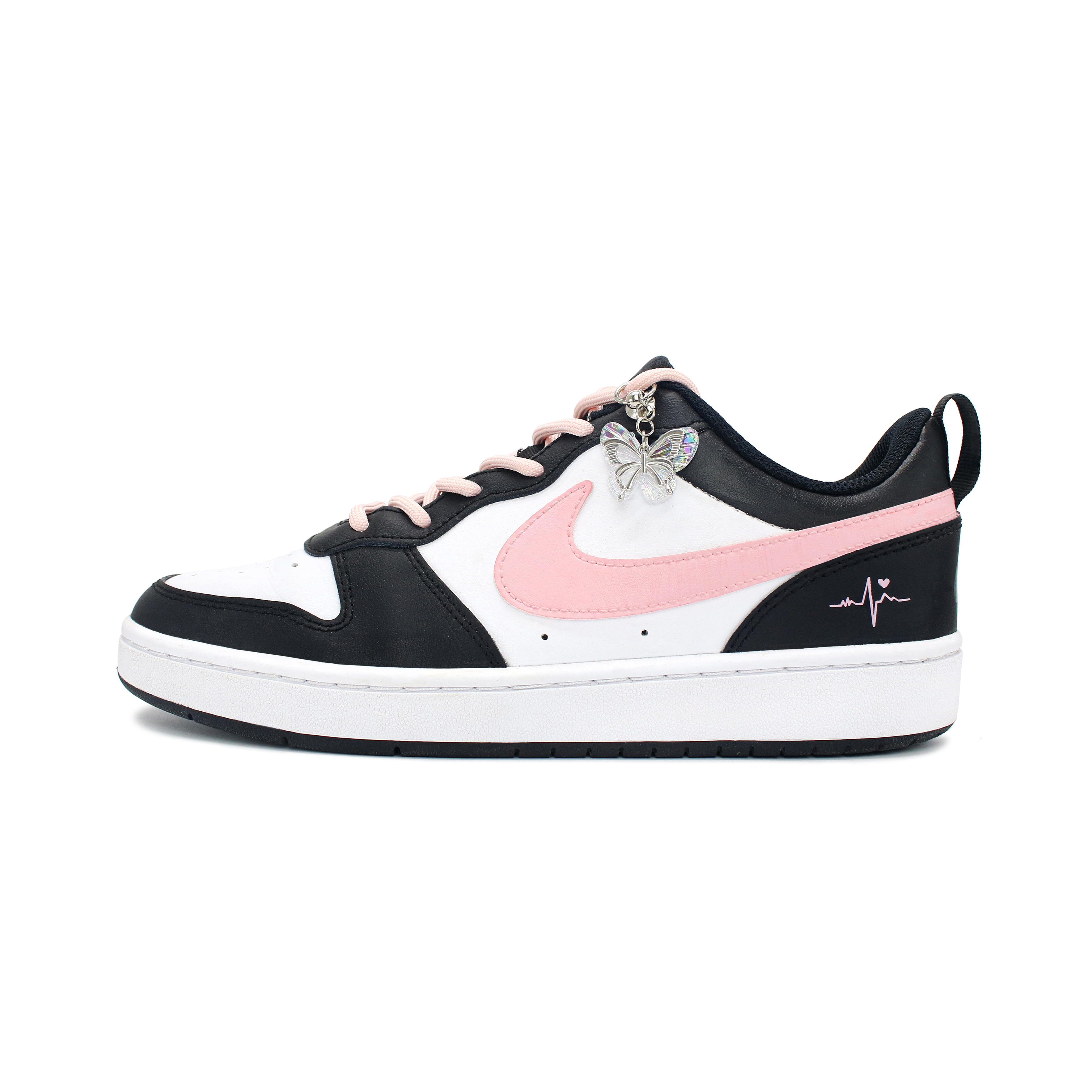 

Кроссовки Nike Court Borough 2 Skateboard Shoes Women's Low-Top Black Pink, Черный, Кроссовки Nike Court Borough 2 Skateboard Shoes Women's Low-Top Black Pink