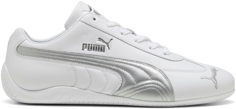 

Мужские кроссовки PUMA Speedcat из кожи с шнуровкой для повседневной носки - белые