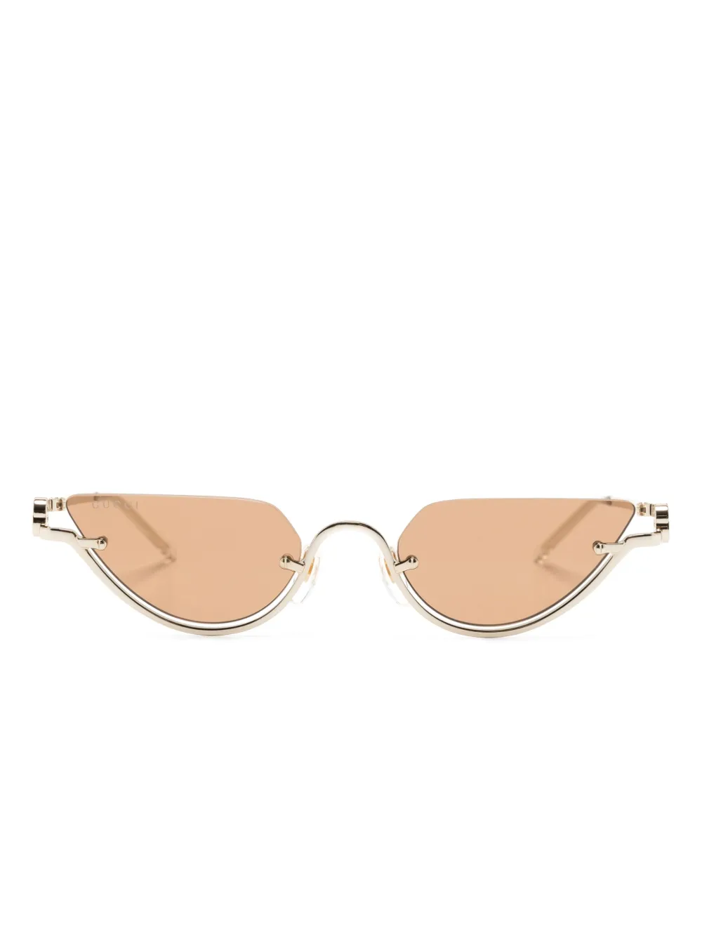 

Солнцезащитные очки в полуободковой оправе Gucci Eyewear, золотой