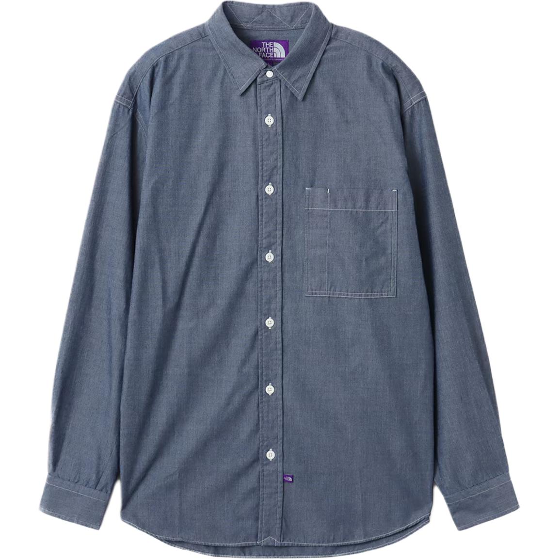 

Рубашка SS25 Regular Collar Chambray Unisex THE NORTH FACE PURPLE LABEL, темно-синий