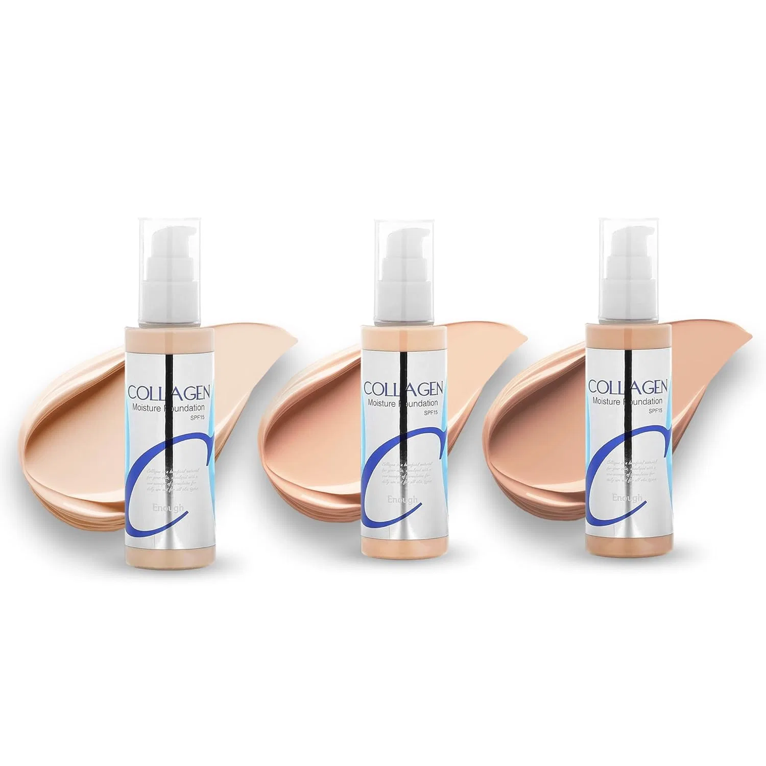 Увлажняющая тональная основа «Collagen Moisture Foundation SPF15» #13 Light Beige от Enough Enough — фото 2