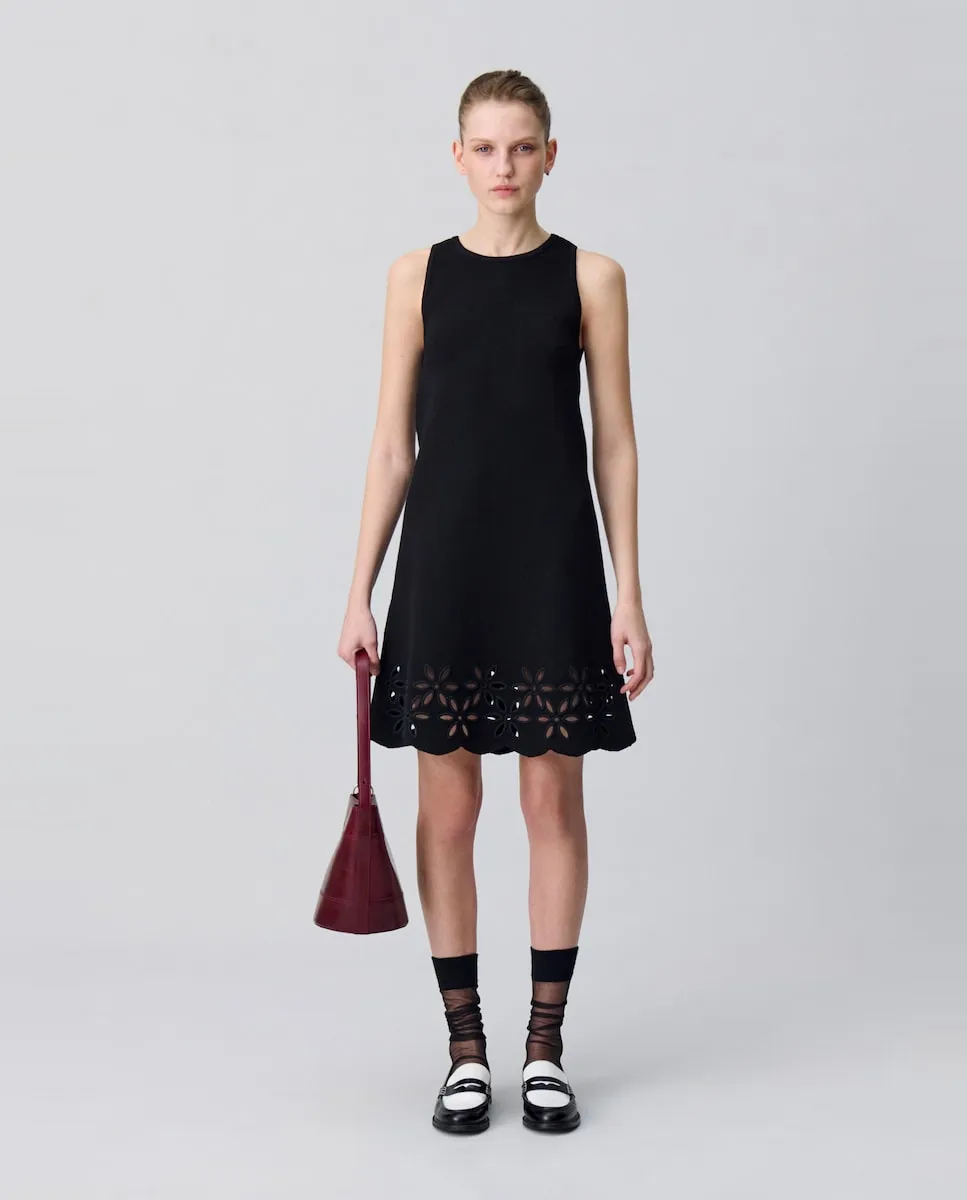 

Короткое платье из тонкого трикотажа Claudie Pierlot, черный