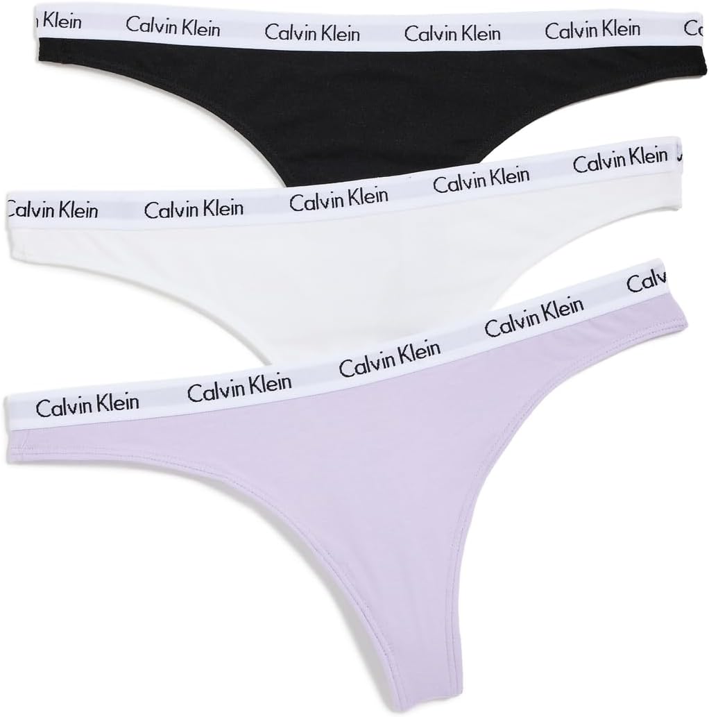 

Комплект из 3 женских трусиков-стрингов Calvin Klein, Black/White/Pastel Lilac