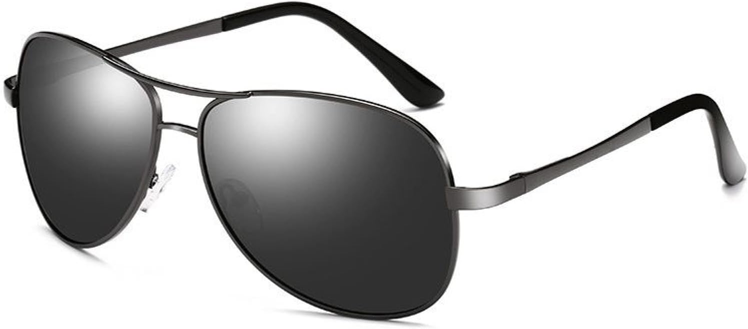 

Классические солнцезащитные очки для мужчин и женщин, модные металлические солнцезащитные очки в винтажном стиле, черные, для вождения, защита от УФ-излучения UV400 TKKTLLT, Gun Black