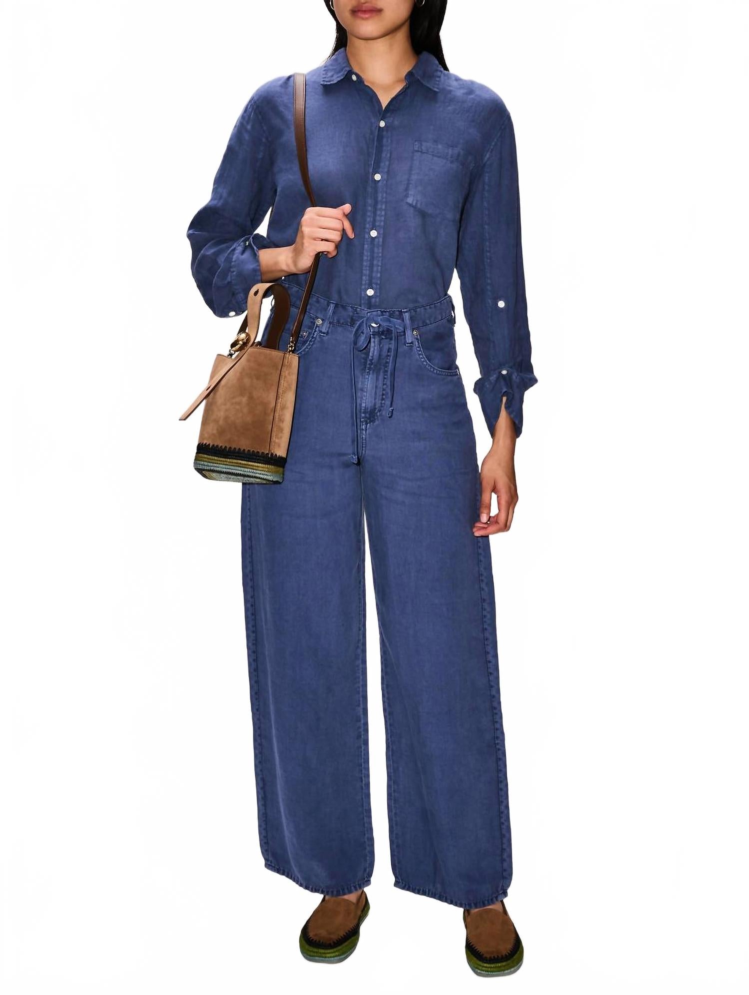 

Citizens of Humanity Брюки на шнуровке Brynn, темно-синего цвета