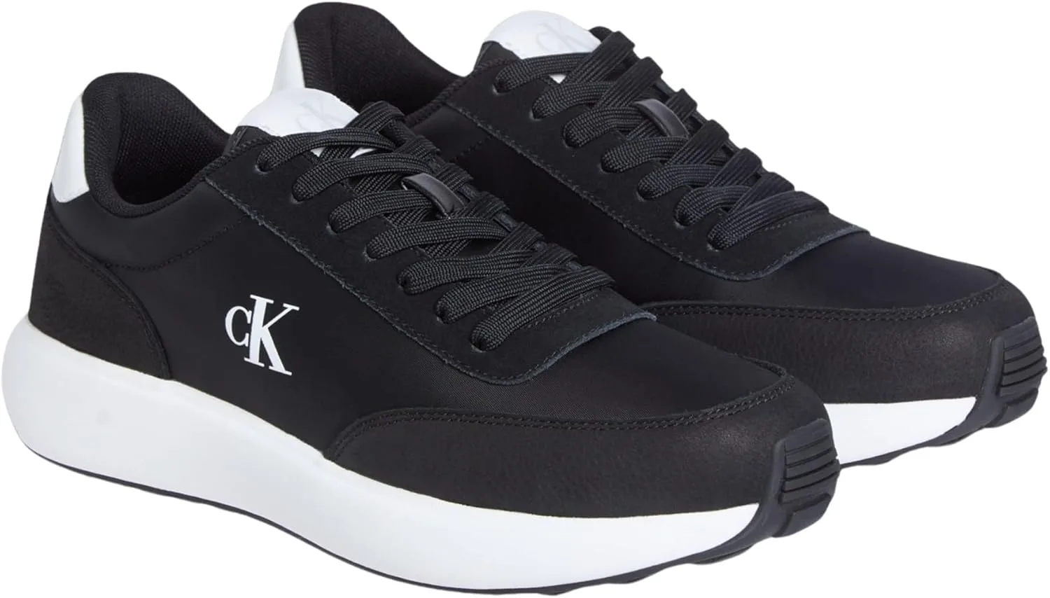 Мужские кроссовки Calvin Klein Athleisure Runner на шнуровке Ny-su Ym0ym01370 Low Top, белый/черный — фото 3