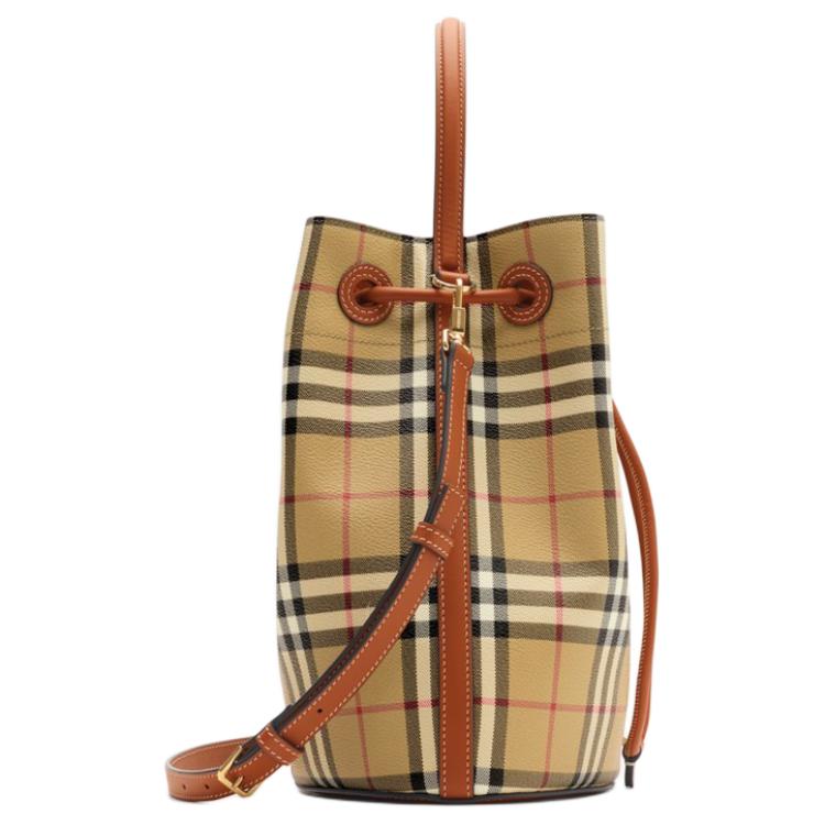 Женская сумка-ведро Burberry из полиуретана, кроссбоди — фото 3