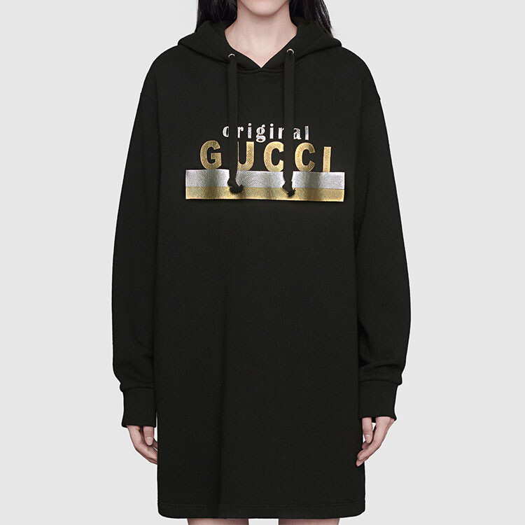 Платье женское Gucci Original с длинными рукавами, черный — фото 3