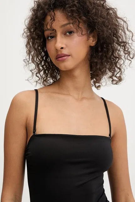 Купальник слитный минималистичный Calvin Klein, черный — фото 3