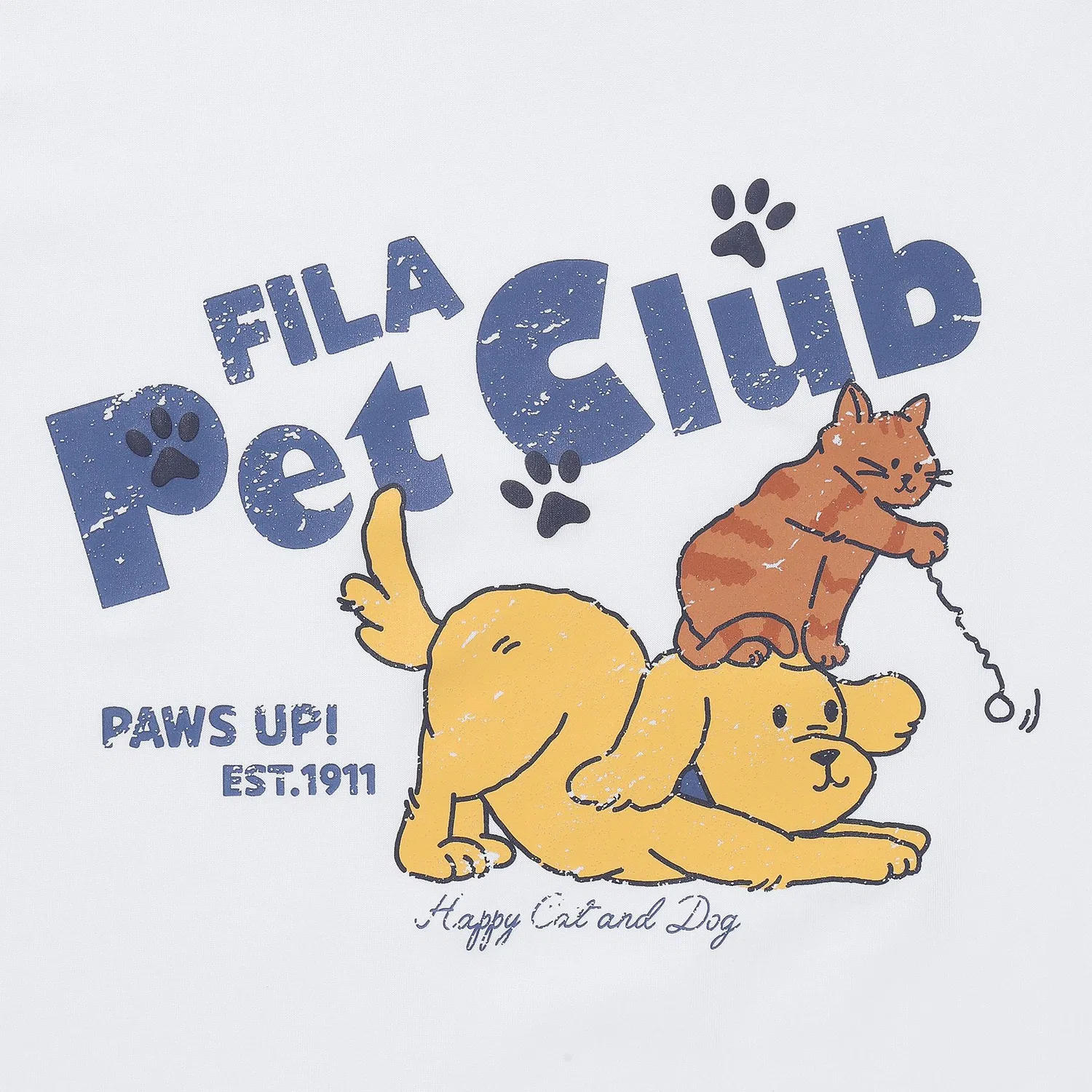 Детская футболка Pet Club с коротким рукавом белая от Fila Kids — фото 3