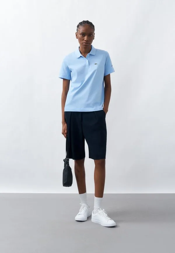 Рубашка поло Lacoste Light Blue, Классическая, Голубая — фото 2