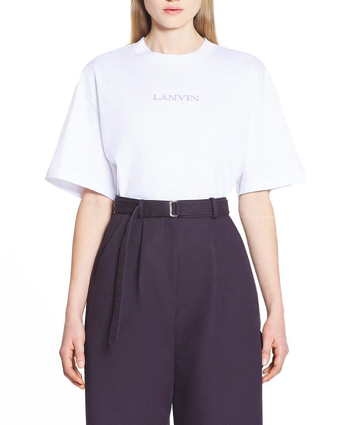 

Вышитая футболка Lanvin, белый