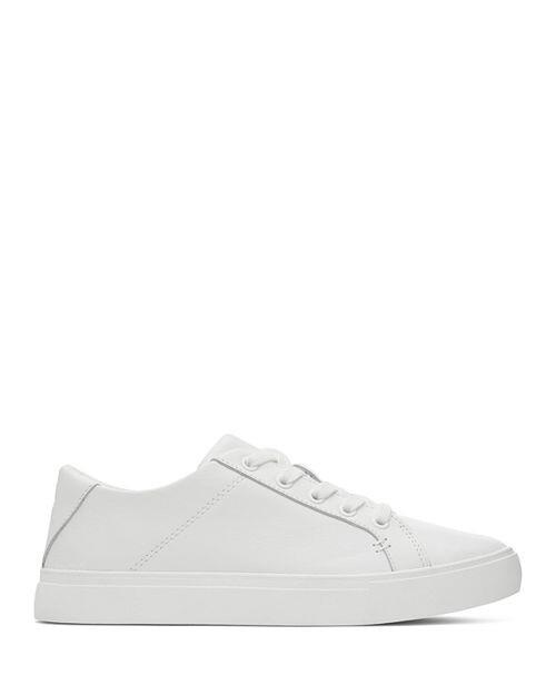 Женские кожаные низкие кроссовки на шнуровке TOMS, цвет White — фото 2