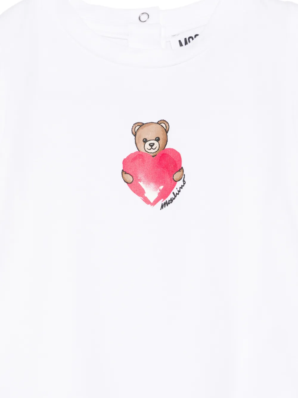 Футболка с принтом и объемными рукавами Moschino Kids, белый — фото 3