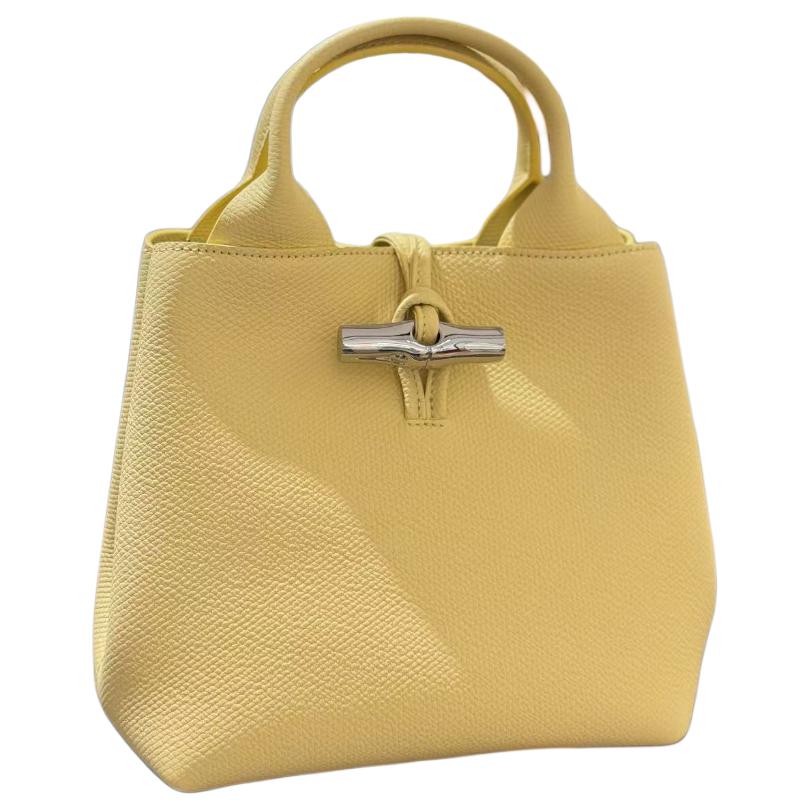 

LONGCHAMP Жёлтая женская сумка из телячьей кожи малого размера