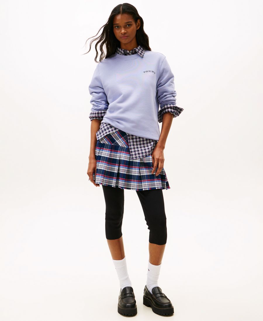 

Женская толстовка с круглым вырезом и логотипом Dollar Stack Tommy Jeans, Periwinkle Dusk