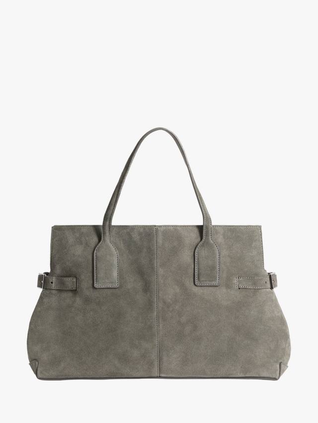 

Сумка bowler из замши Lisa с бантом Flattered, Stone Grey