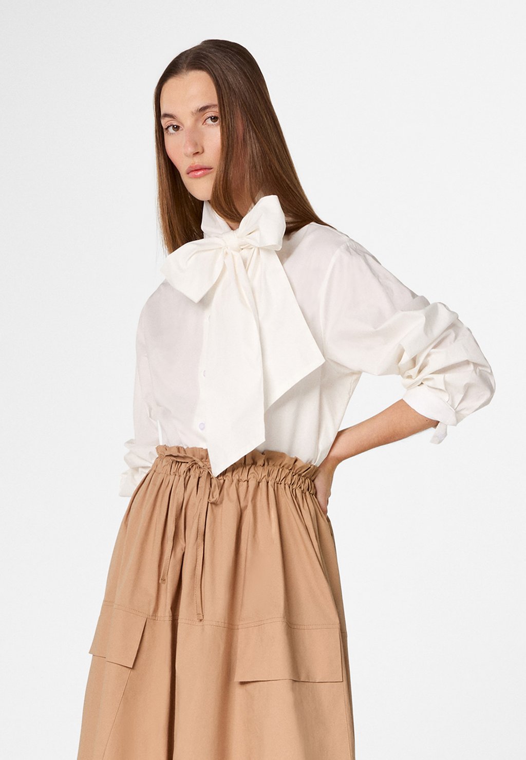 

Блузка на пуговицах TIE NECK Rodier, белый