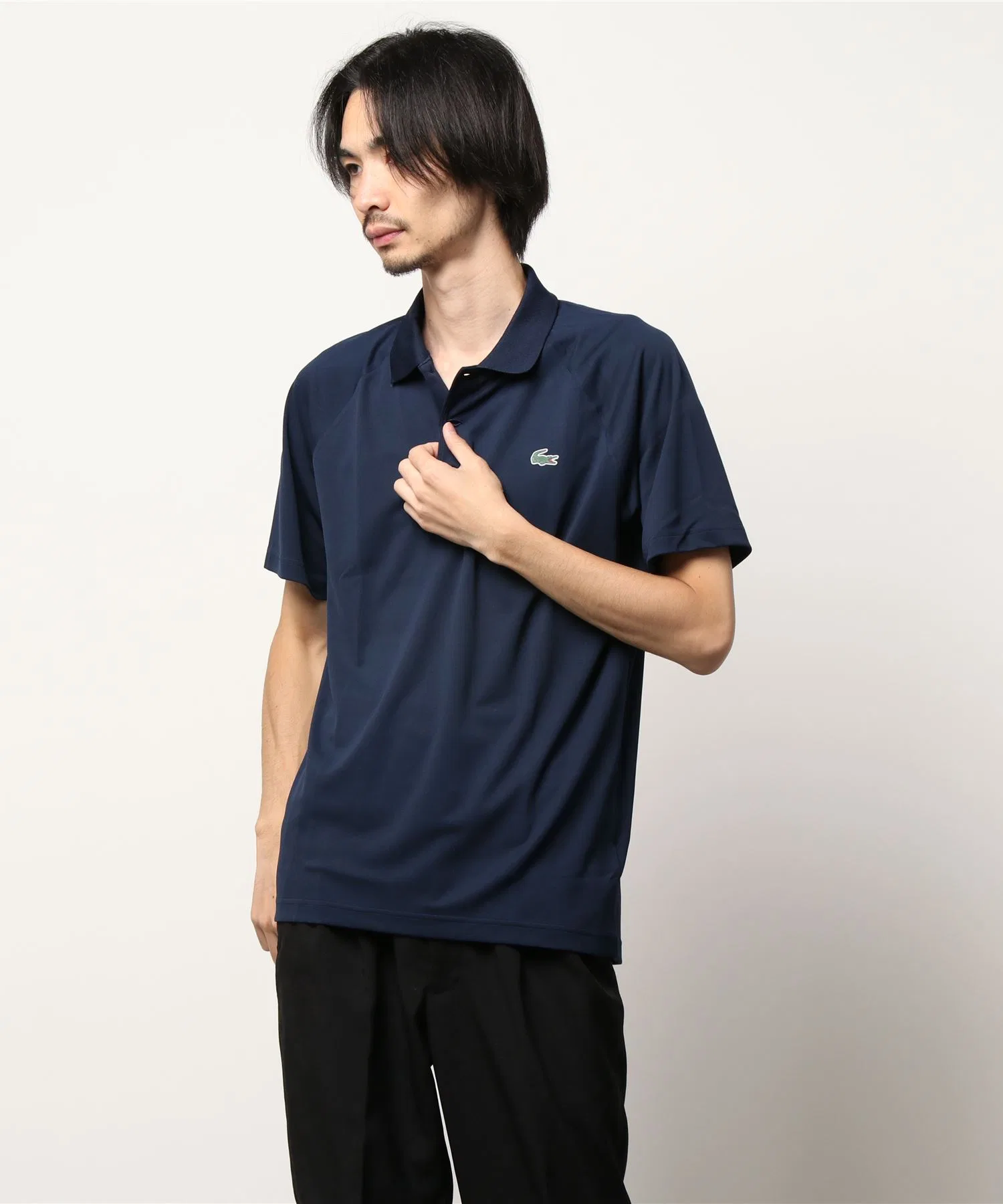 Футболка-поло Lacoste POLOS DH3201L, мужская, однотонная, полиэстер