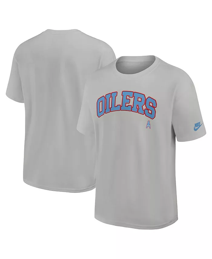 

Мужская серая футболка Houston Oilers Gridiron Classics Rewind Max90 Statement Nike