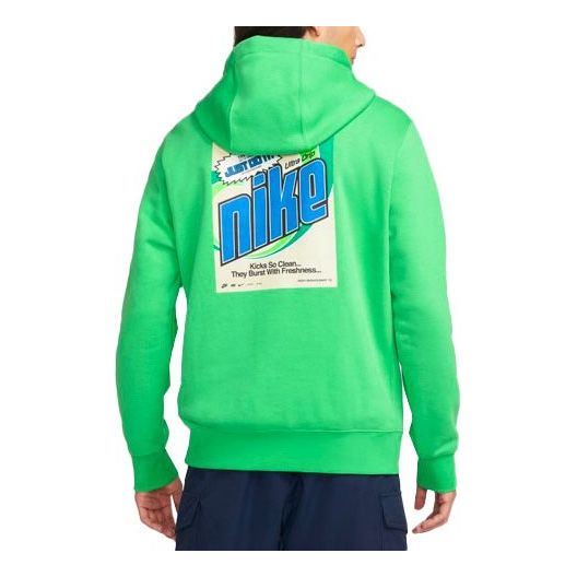 

Толстовка Men's Nike Sportswear Keep It Clean Casual Sports Pullover Fleece Lined Green, зеленый