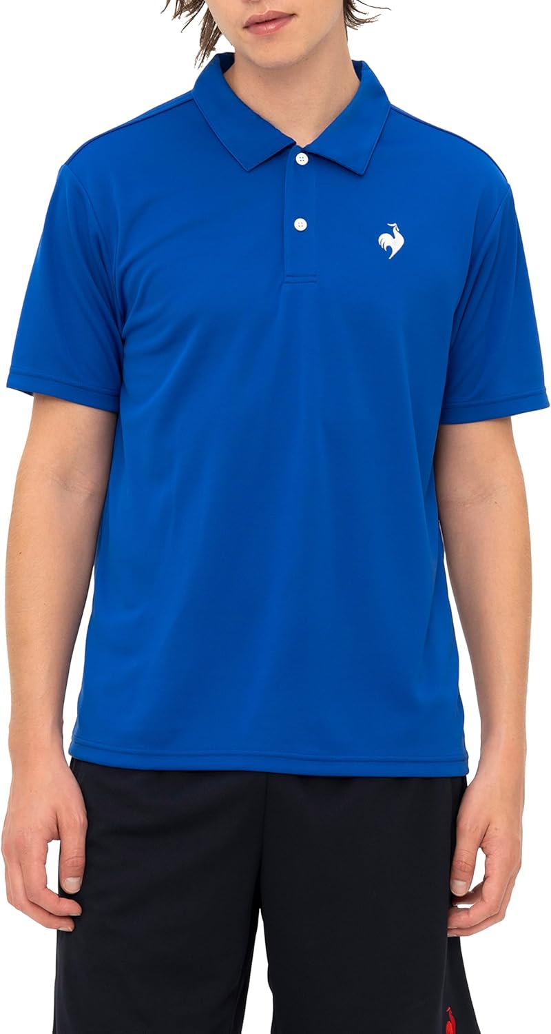 

Мужская поло-рубашка Le Coq Sportif с коротким рукавом и воротником, влагоотводящая, быстросохнущая, эластичная и с защитой от УФ-излучения