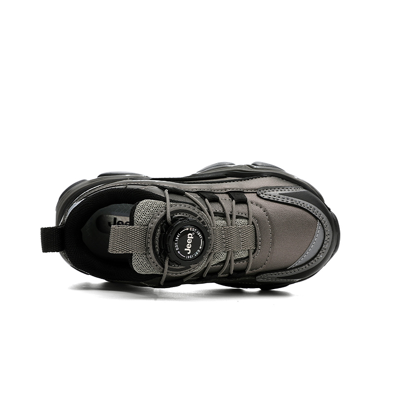 Беговые кроссовки Running Collection Cushioning Breathable Low top Gunmetal для детей Jeep, gunmetal leather — фото 4