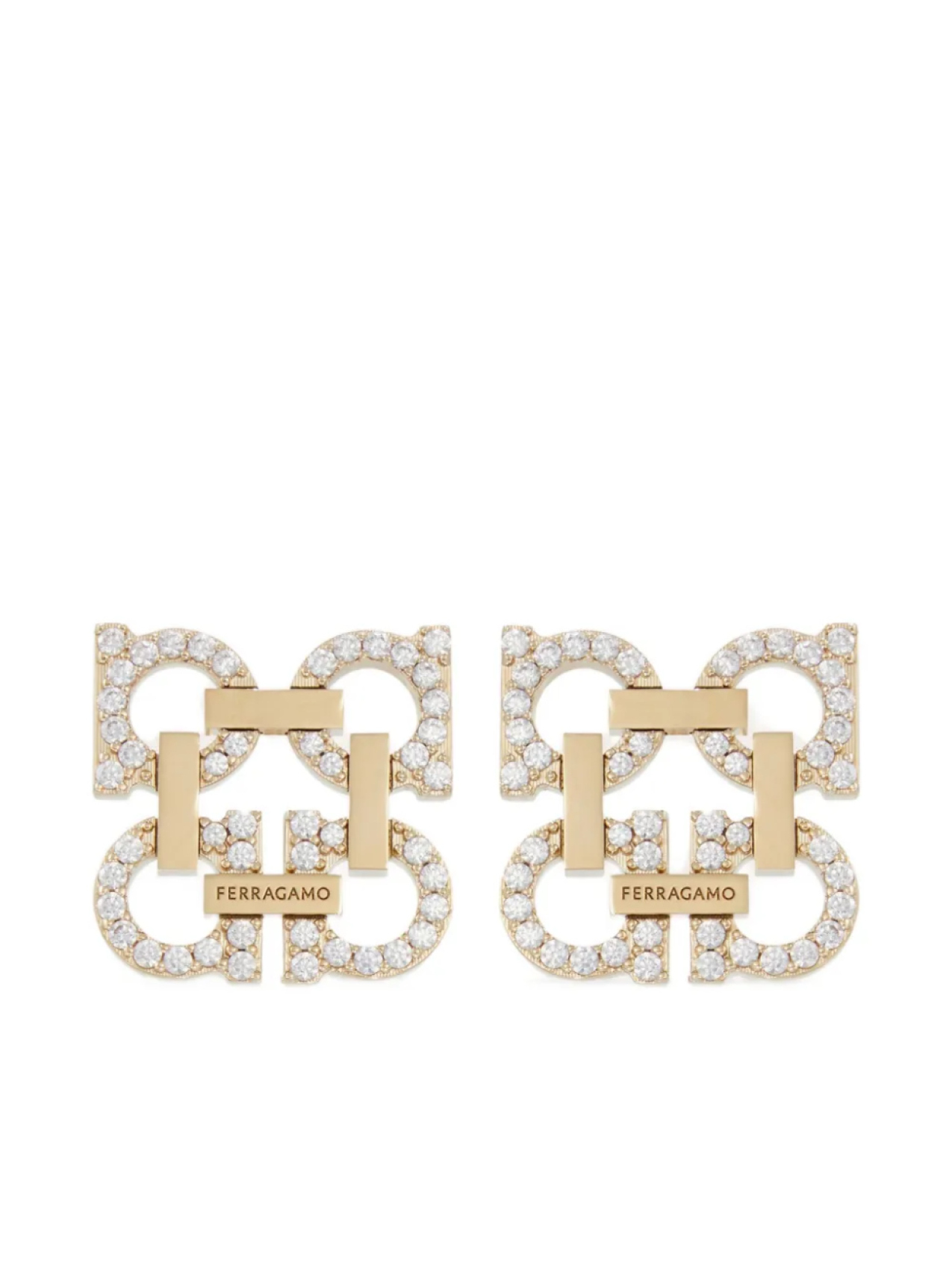 

Серьги-клипсы Gancini Ferragamo, золотой