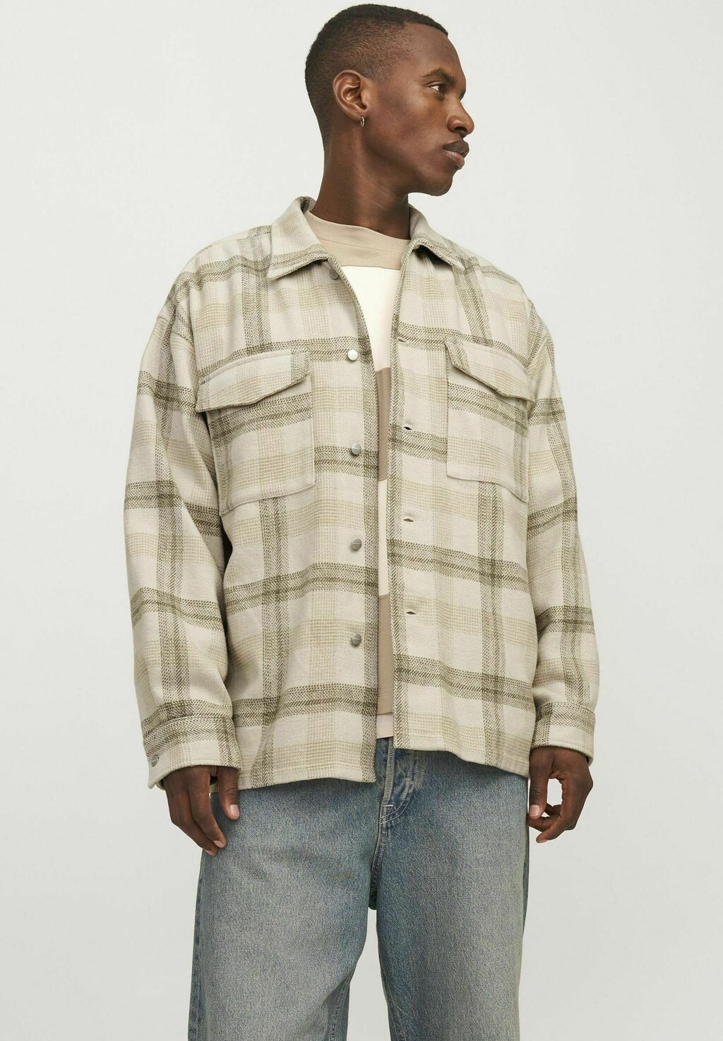 

Рубашка WIDE FIT Jack & Jones, бежевый