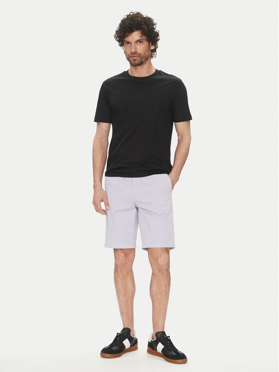 Шорты из ткани обычного кроя Chino-Slim-Shorts 50536723 Boss, фиолетовый — фото 2
