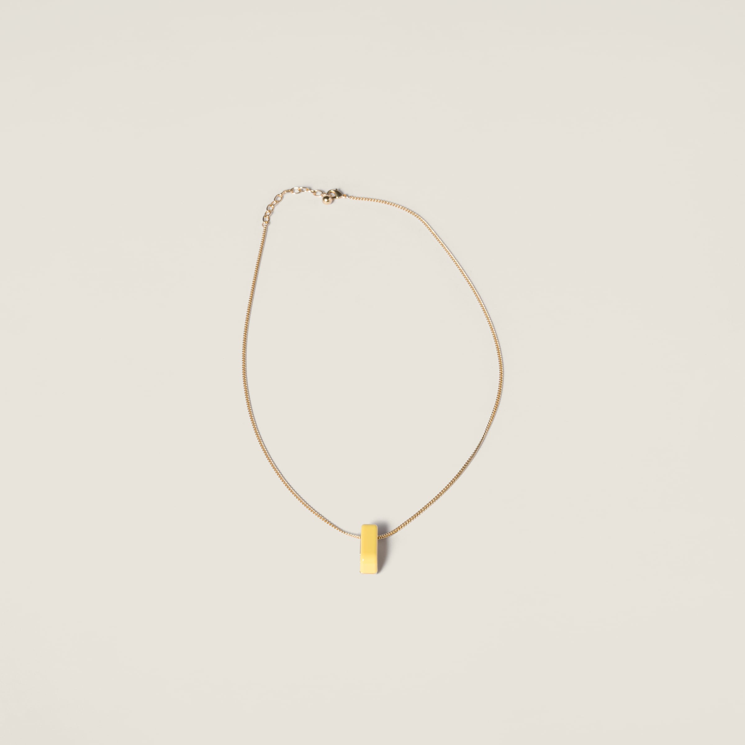 

Металлическое ожерелье MIU MIU, желтый