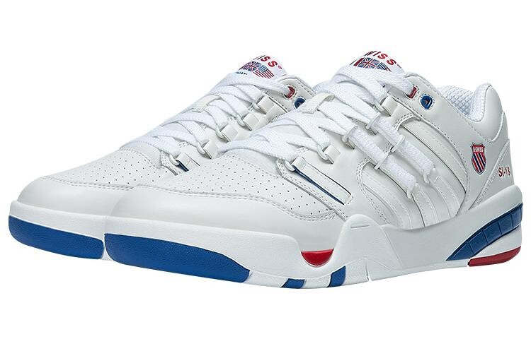Скейтбординговые туфли мужские низкие белые/синие/красные Kswiss — фото 3